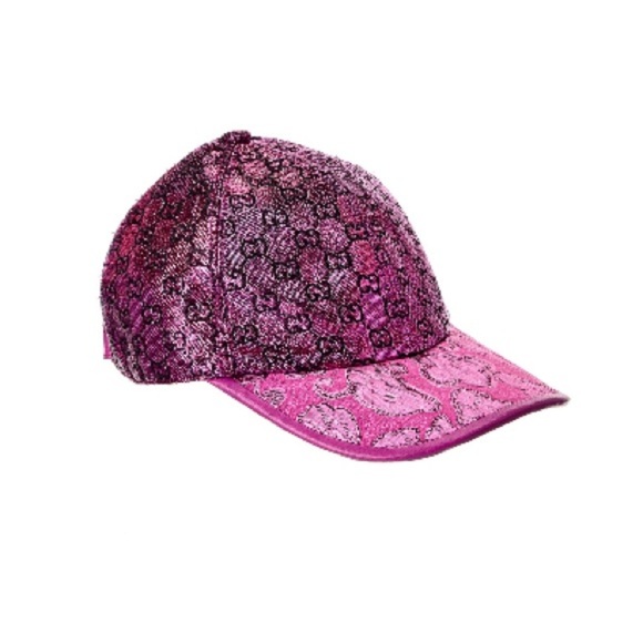 Gucci NWT jacquard Purple Monogram Baseball Hat MEDIUM - Picture 3 of 3